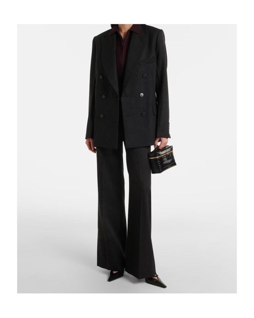 Victoria Beckham Black Crocodile-Embossed Leather Zip Shoulder Bag