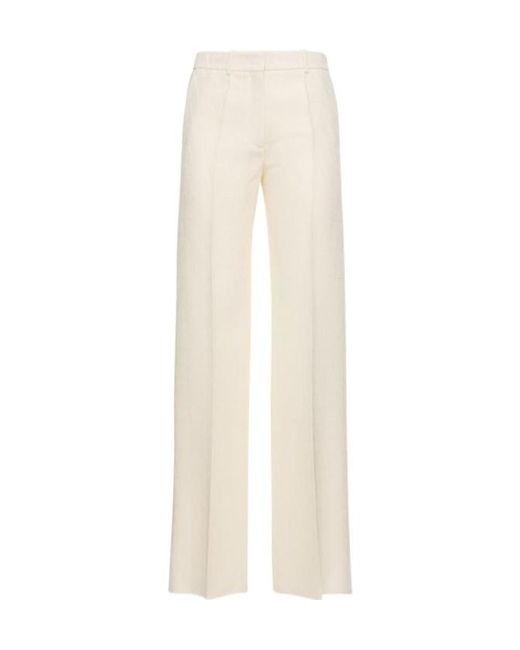 Valentino White Belt-Loop Casual Pants
