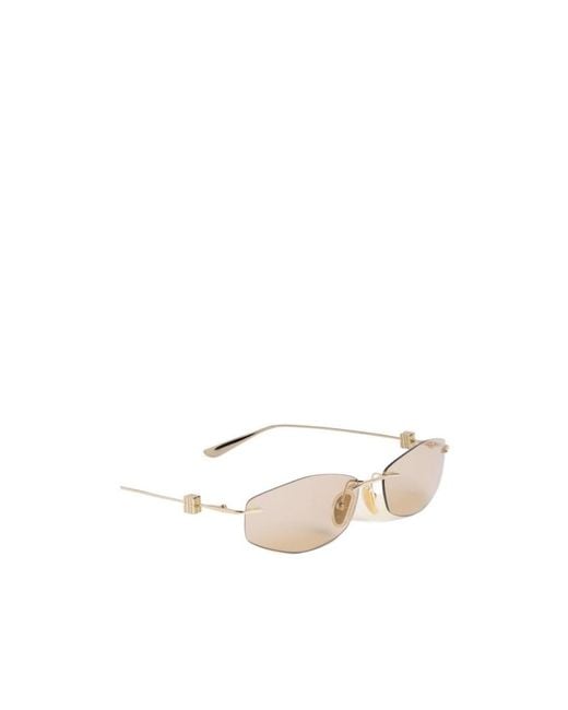 Balenciaga White Nano D-Frame Sunglasses
