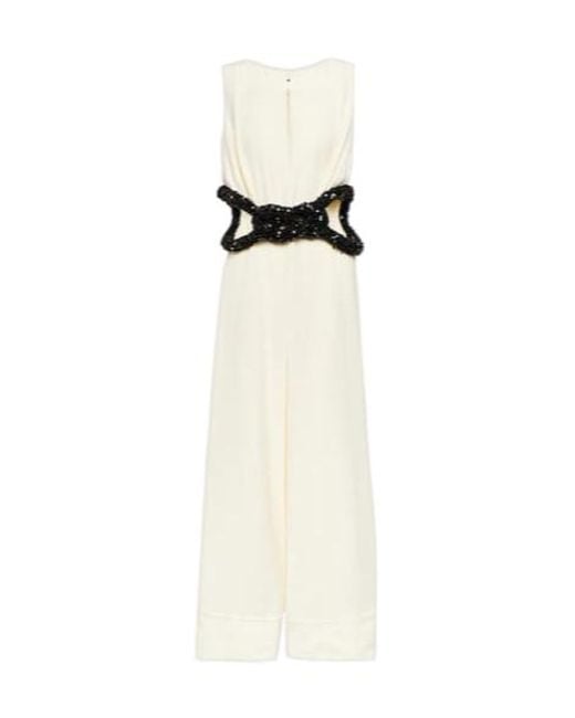 Jil Sander White Knotted Cutout Crêpe Gown