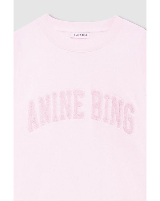 Anine Bing Pink Spencer Logo Sweatshirt