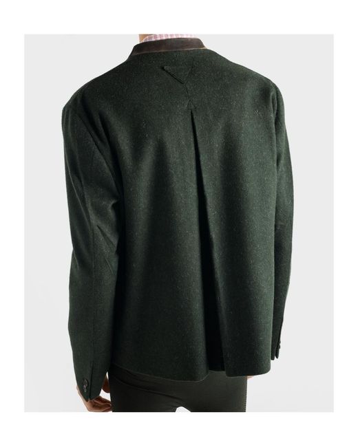 Prada Green Long-Sleeved Button-Up Jacket for men