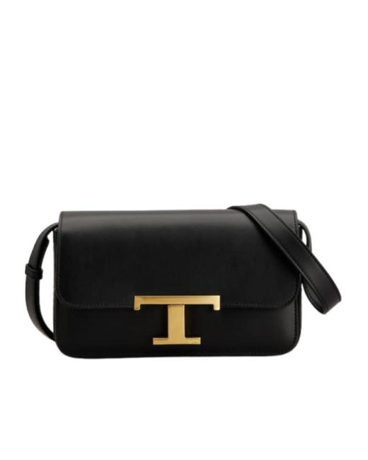 Tod's Black T-Lock Shoulder Bag