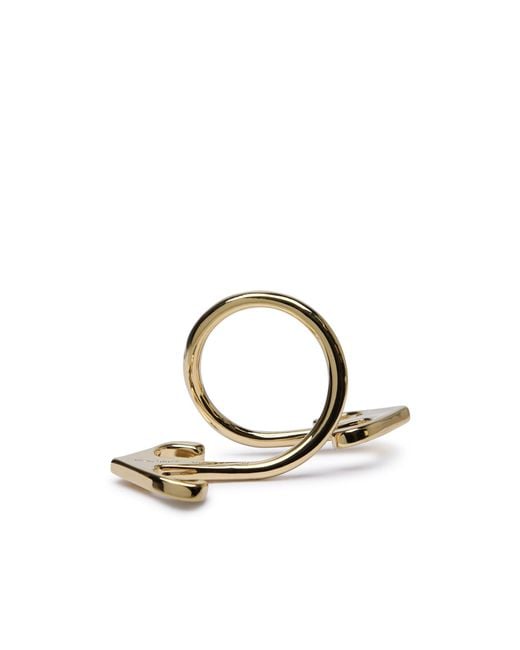 Off-White c/o Virgil Abloh Multicolor Mono Arrow Logo Engraved Ring