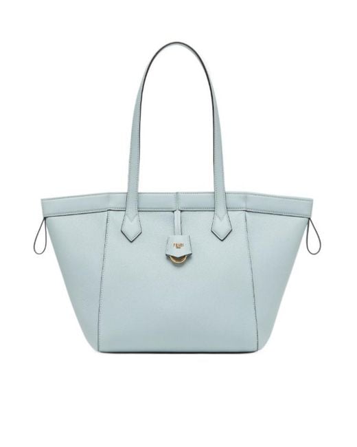 Fendi Blue Origami Medium Tote Bag