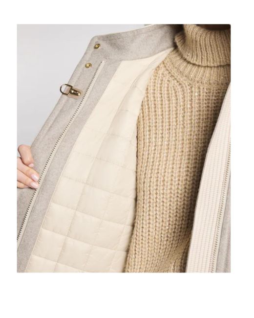 Fay Natural Quilted Wool-Blend Parka