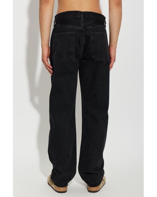 Agolde Black 90S High-Rise Straight Jeans for men