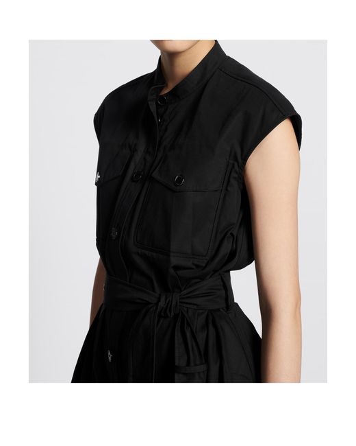 Dior Black Short Dress In Cotton Gabardine