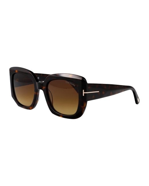 Tom Ford Brown Full Frame Sunglasses for men