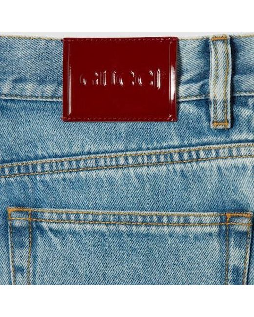 Gucci Blue Stonewashed Denim Shorts