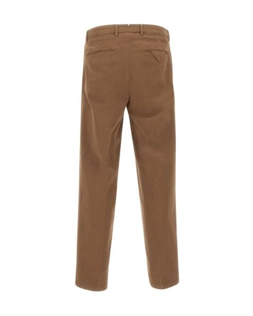 Briglia 1949 Brown Casual Trousers With Belt Loops for men