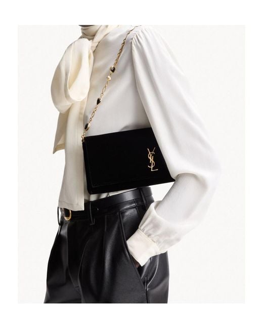 Saint Laurent Black Kate Clutch