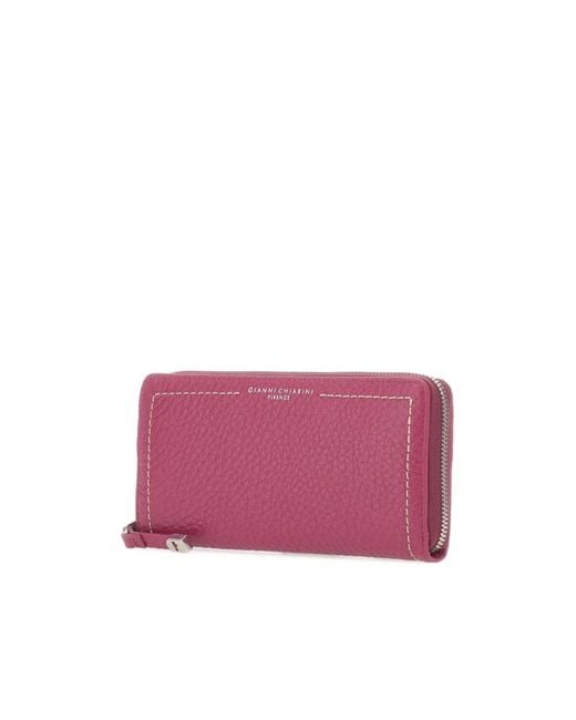 Gianni Chiarini Purple Bubble Zip-Around Wallet