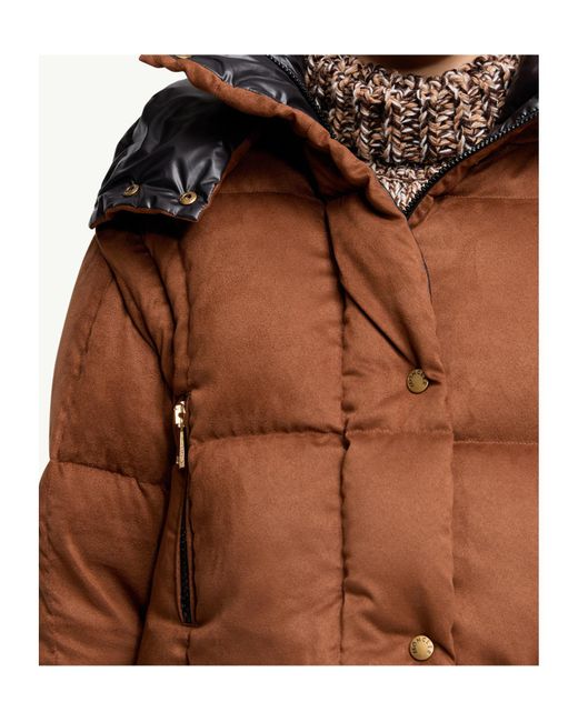 Moncler Brown Paterne 2-In- Hooded Short Padded Jacket