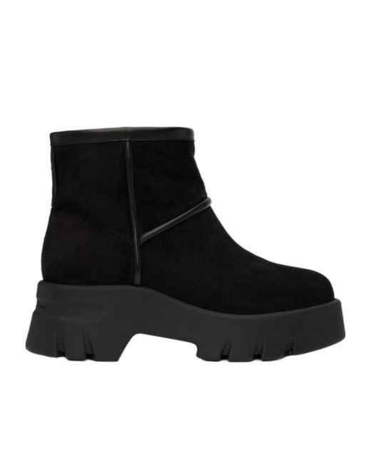 Gianvito Rossi Black Round Head Thick Sole Short Boots