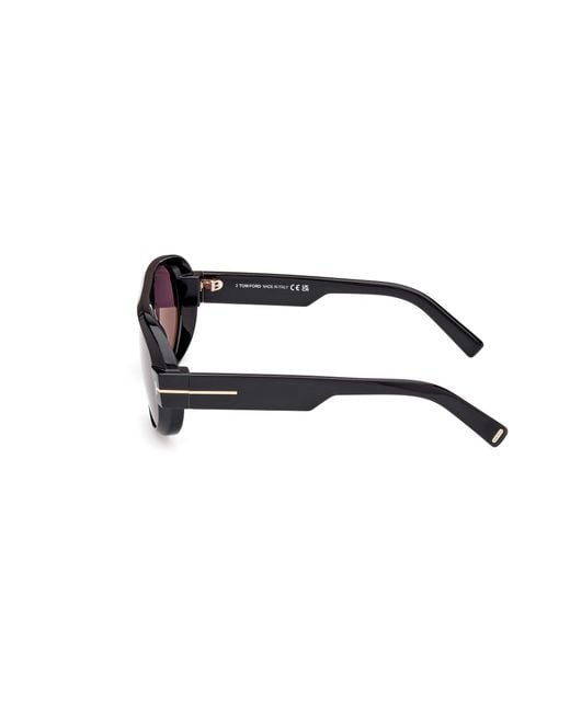 Tom Ford Purple Eyewear Blake Aviator Frame Sunglasses for men