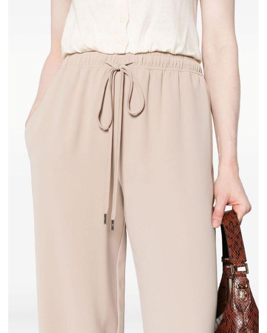 Ermanno Scervino Natural Drawstring Wide-Leg Trousers