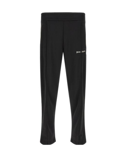 Palm Angels Black Striped Sweatpants for men