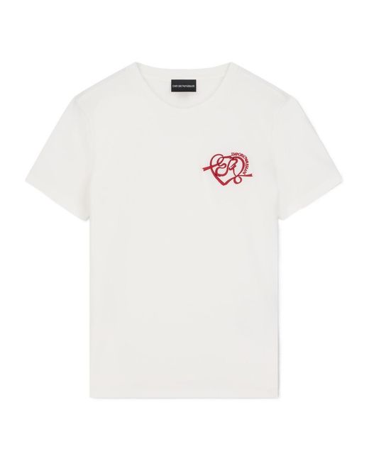Emporio Armani White Slim Fit T-Shirt