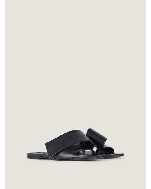 Givenchy White Sliced Square Flat Sandals