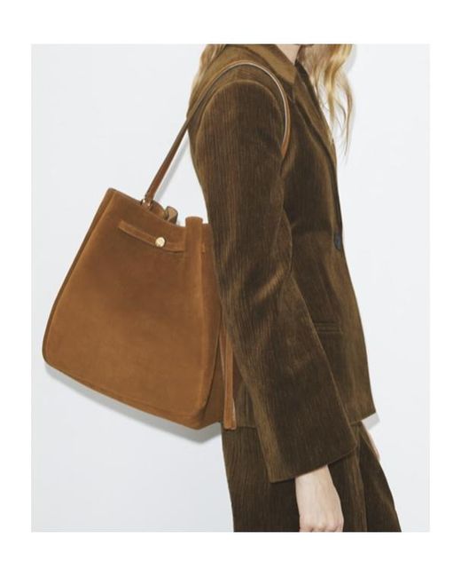 Tory Burch Brown Large Romy Tote Bag
