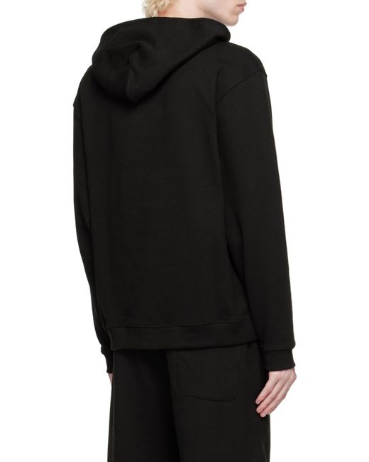 KENZO Black Paris Logo Patch Hoodie for men