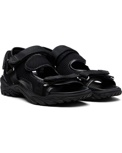Maison Kitsuné Black Mesh Sandals for men