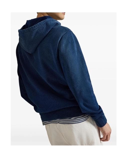 Polo Ralph Lauren Blue Bear Patch Hoodie for men