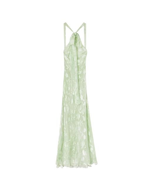 Ermanno Scervino Green Jacquard Maxi Dress