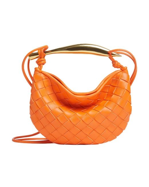 Bottega Veneta Orange Mini Sardine Crossbody Bag
