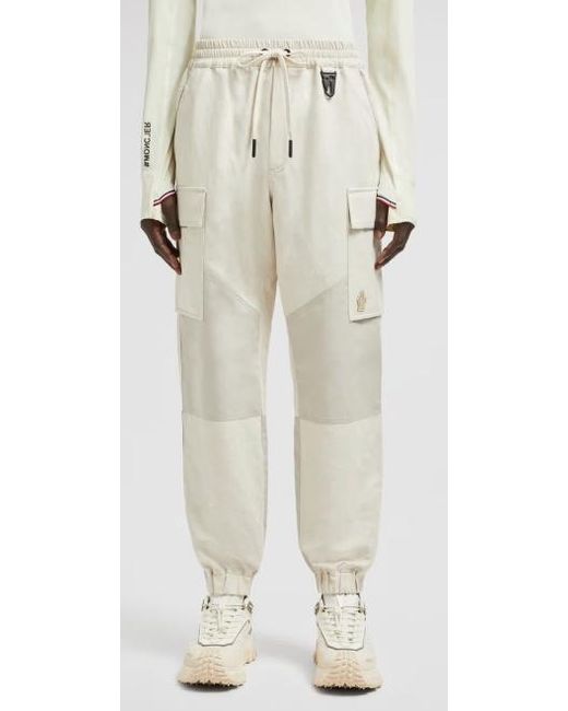 Moncler Natural Cotton Linen Jogging Pants for men