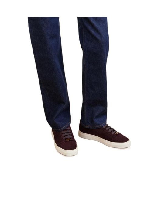 JENNIFER CHAMANDI Brown Low-Top Suede Sneakers