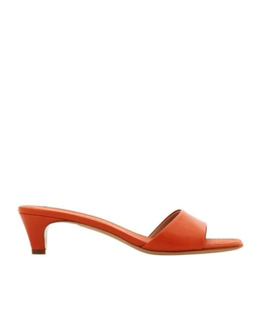 Ferragamo Red Low Heeled Slide