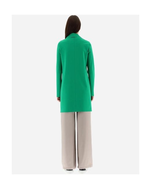 Herno Green Classic Single Breasted Coat
