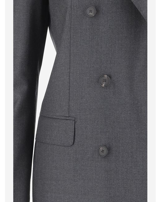 Tagliatore Gray Double-Breasted Tailored Jacket