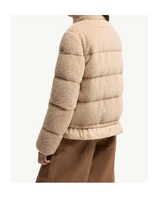 Moncler Natural Cedre Teddy Short Padded Jacket
