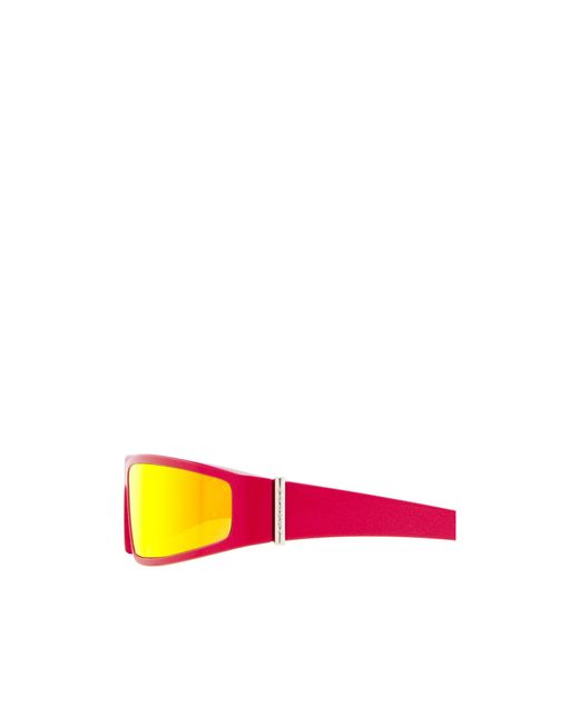 McQueen Yellow Eyewear Y2K Wraparound Sunglasses for men