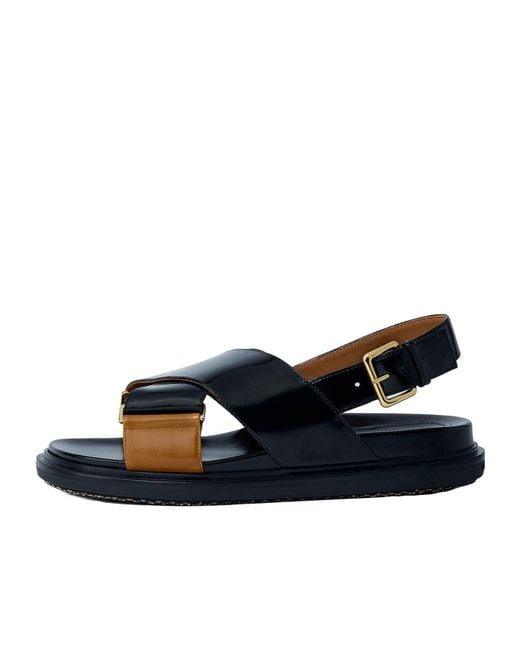 Marni Blue Buckled Sandals