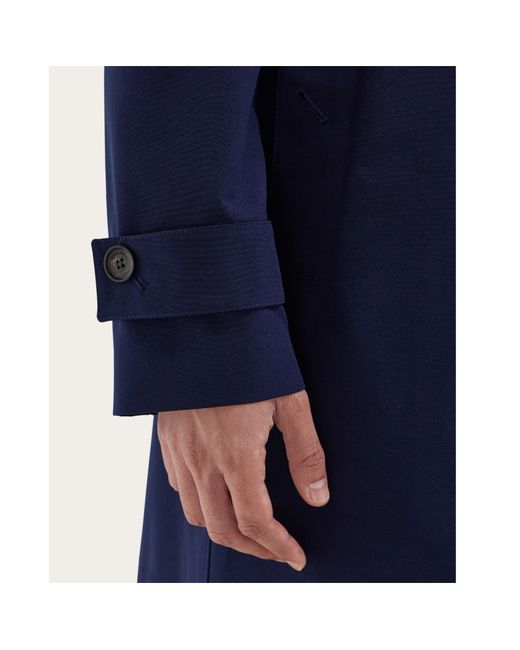 Ferragamo Blue Ferragamo Straight Hem Coat for men