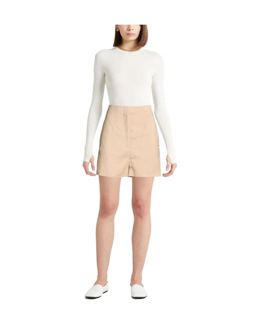 Sportmax Natural Simple Solid Shorts
