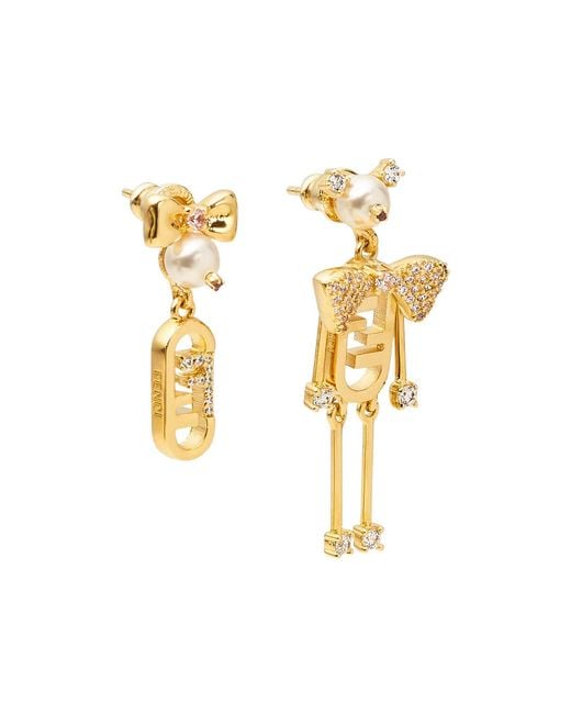 Fendi Metallic O'Lock Earrings