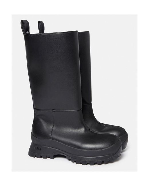 Stella McCartney Black Rounded-Toe Slip On Boots