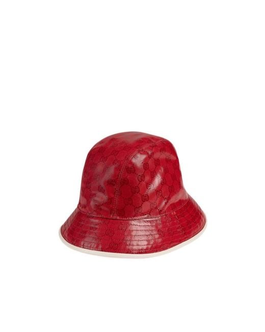 Gucci Red X Adidas Co-Branded Series Gg Hats for men