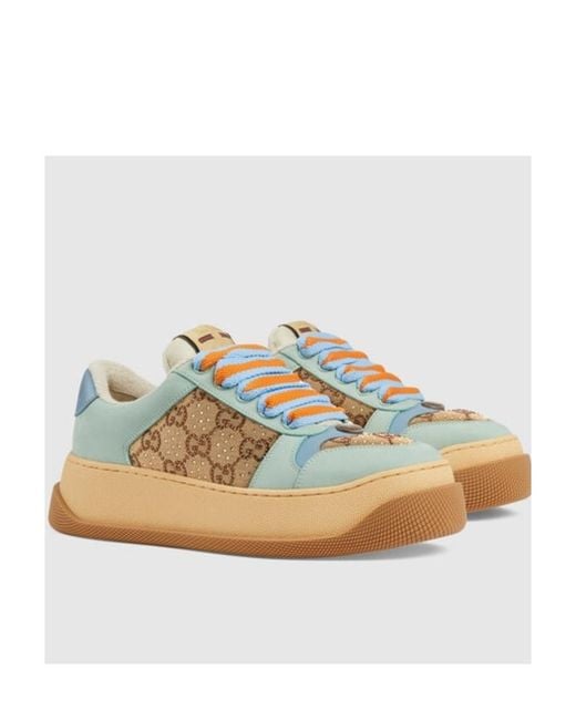 Gucci Blue Screener Gg Canvas Sneakers