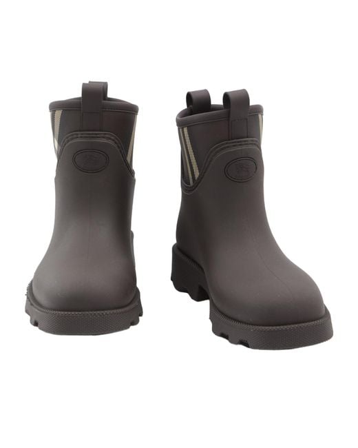 Burberry Black Marsh Stamp Ankle Boots