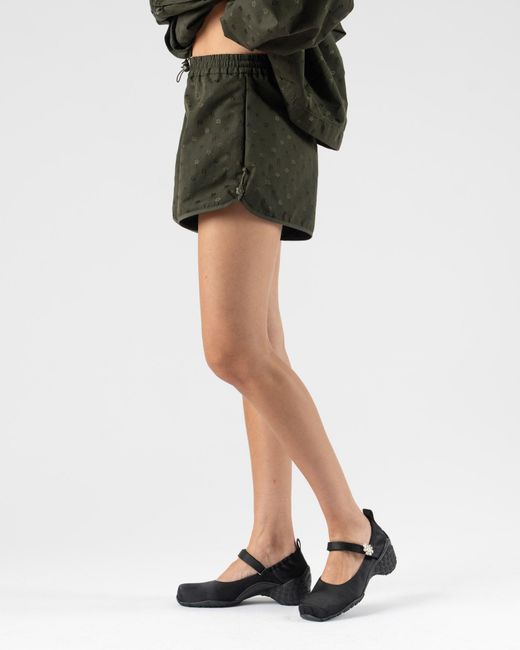 CECILIE BAHNSEN Green Floral-Print Shorts