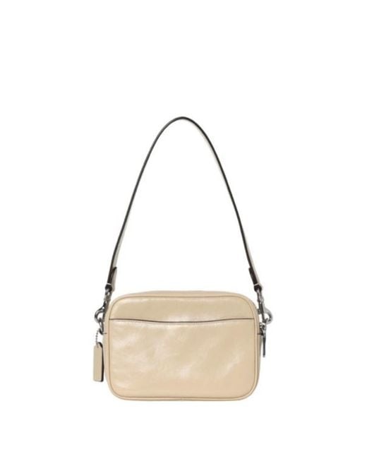 COACH Natural Zippered Shoulder Bag