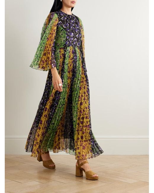 LaDoubleJ Green La Doublej Angel Pleated Maxi Dress