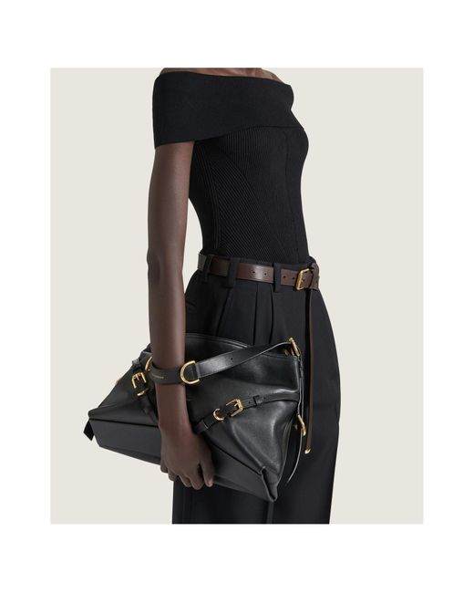 Givenchy Black Voyou Medium Shoulder Bag