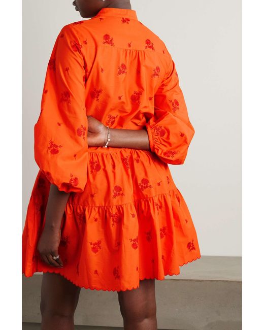 Erdem Red Laminated Dress
